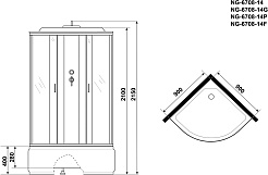 Niagara Душевая кабина Classic NG-6708-14G – фотография-15